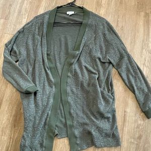 Silence + Noise green/olive cardigan